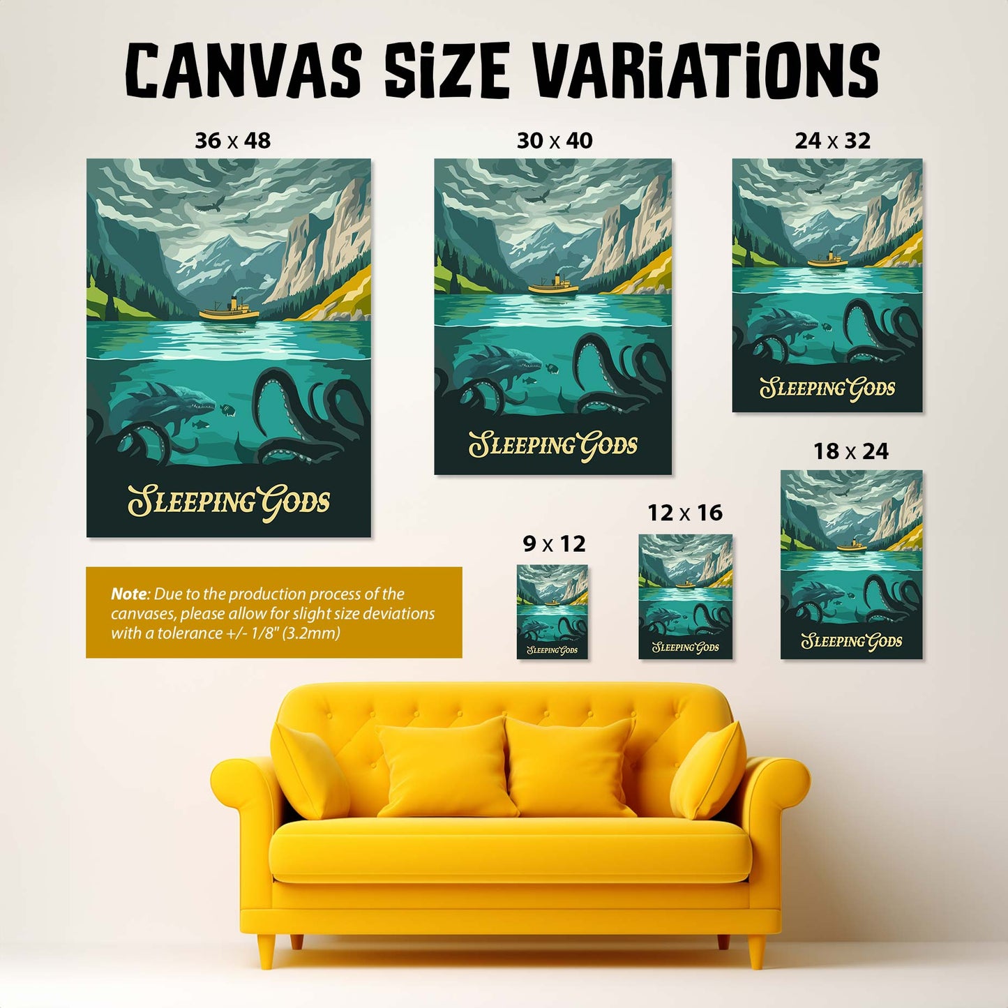 Sleeping Gods - Unofficial Inspired Canvas Art